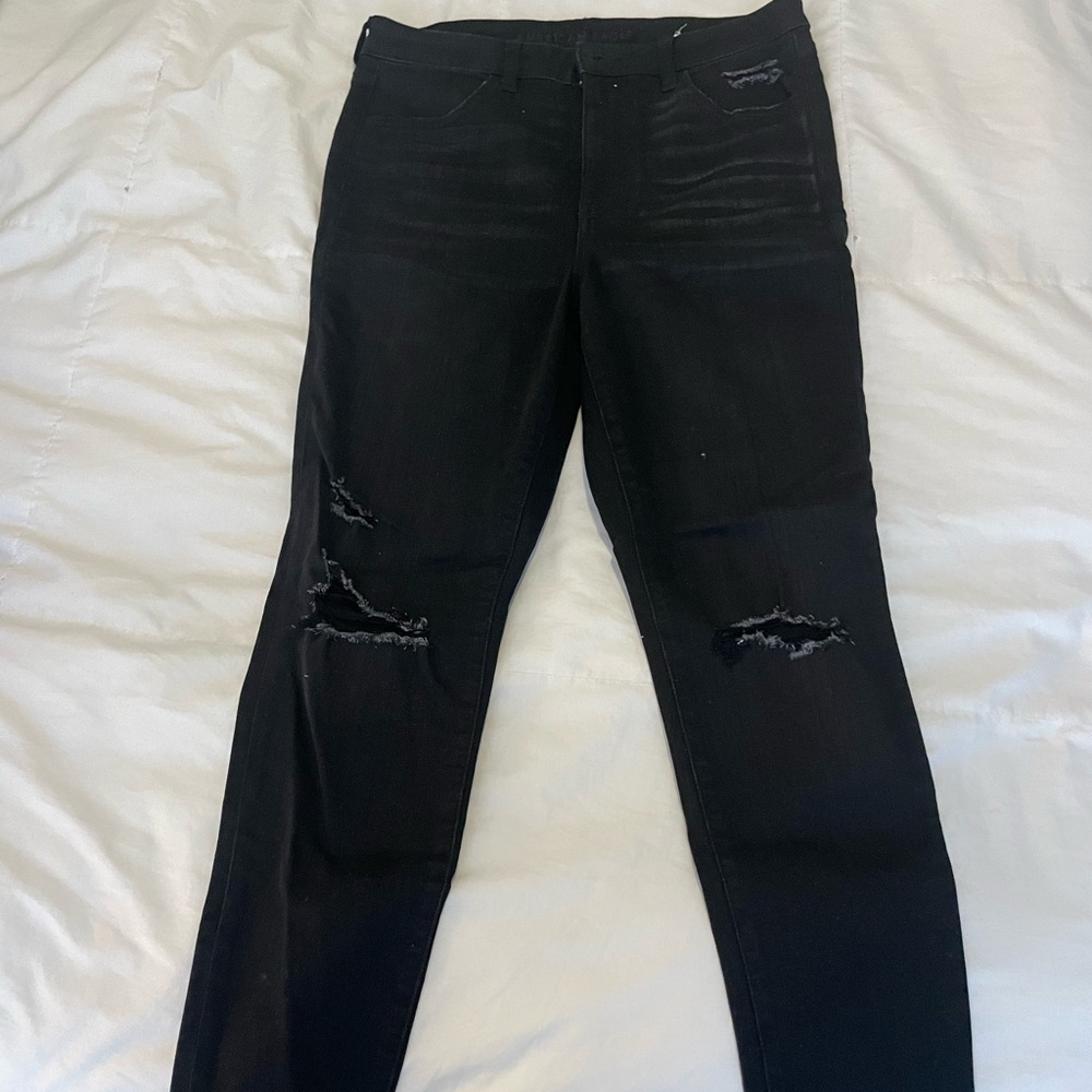 American Eagle High Rise Black Skinny Jeans